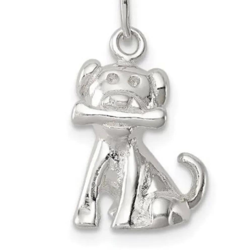 2/$18 Silver Puppy Dog Charm - mix and match - all charms